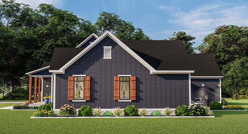 Right Side Elevation image of Blueberry Ridge House Plan